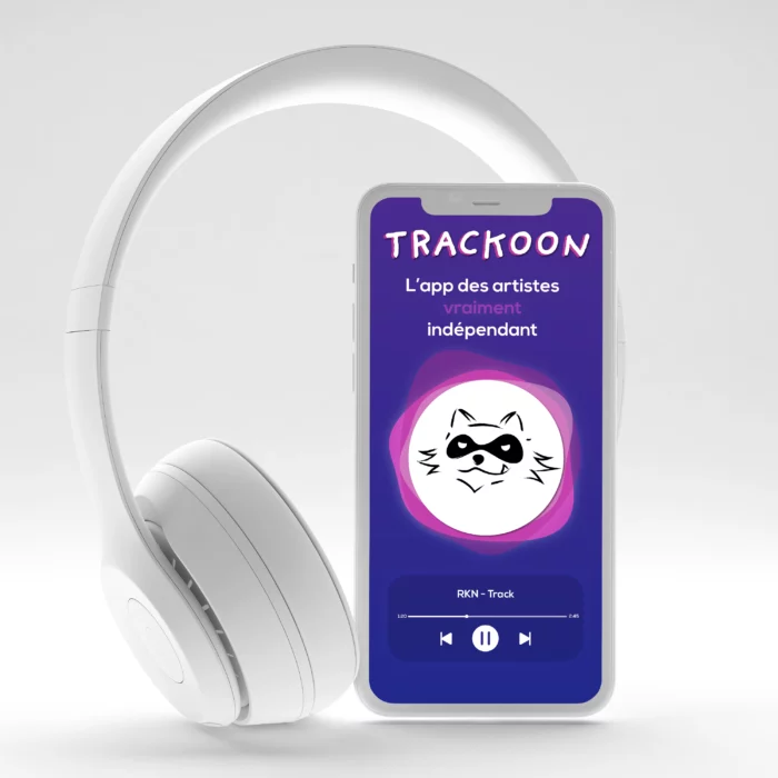 Mockup du logo TRACKOON réalisé par Lisa Bardet, Conceptrice et Designeuse UI | Portfolio Digital Lisa